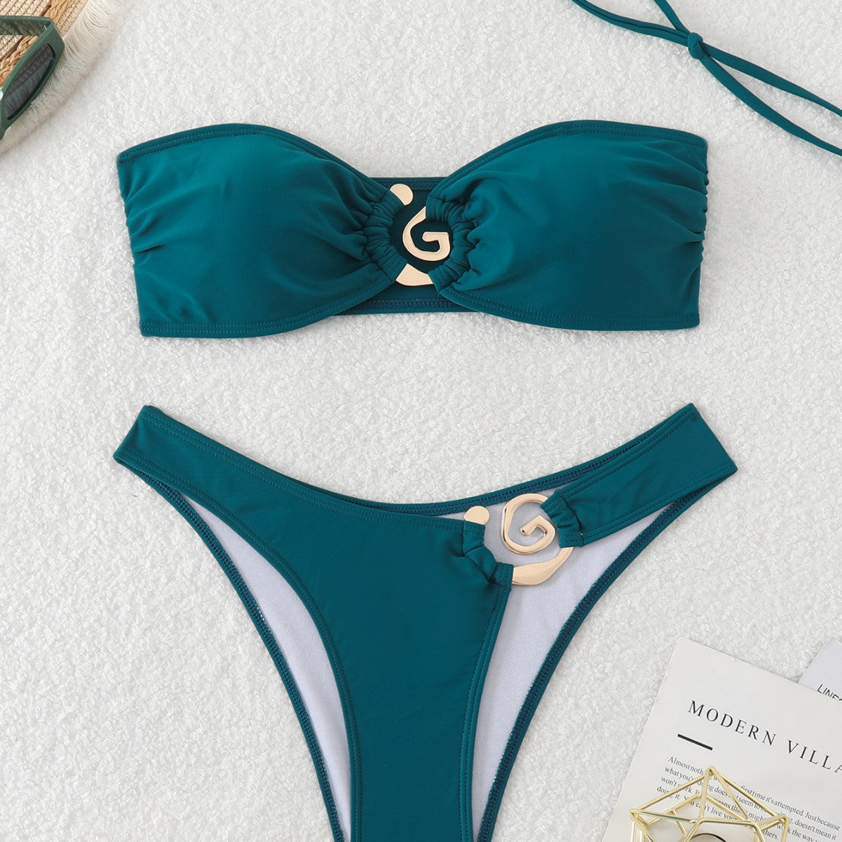 Tube Top Exposed Back Lady Sexy Summer Beach Bikini Split Set Bella Mia